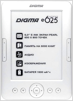 Электронная книга Digma e625