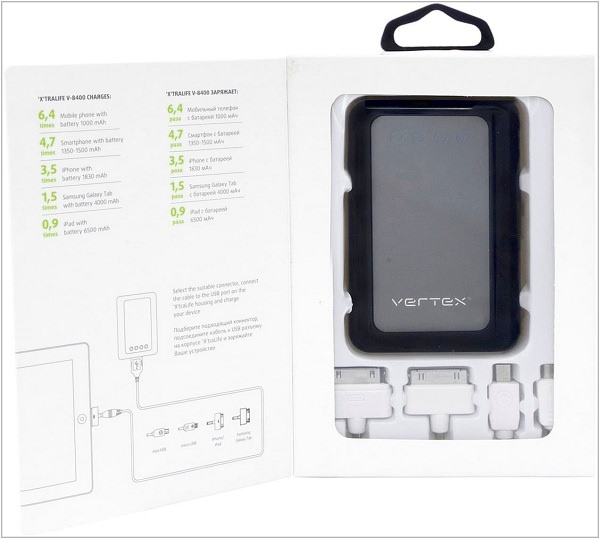 Зарядное устройство c аккумулятором для PocketBook Touch 2 Vertex XtraLife V-8400